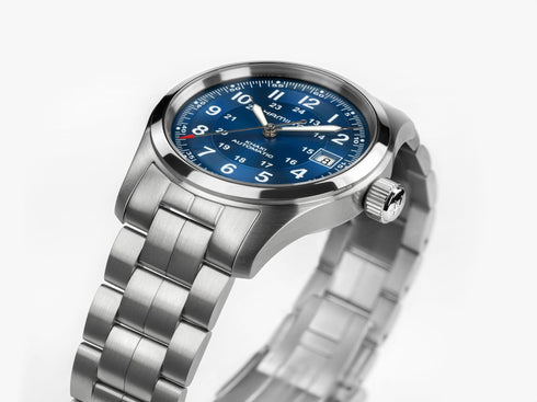 Hamilton Khaki Field Auto H70455140 – 38mm Blue Dial, Steel Bracelet, 80h Power