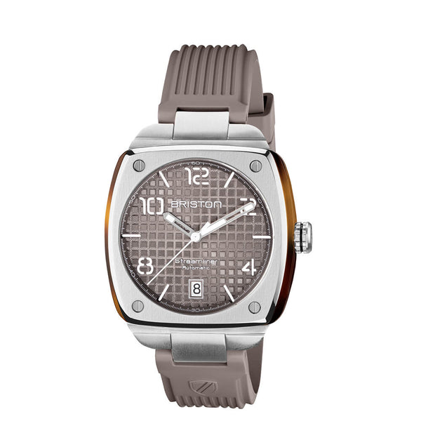 BRISTONBriston Streamliner Urban 23640.S.T.30.RT Men's Automatic Watch - Grey Taupe Dial, Rubber StrapWATCHESEcecile
