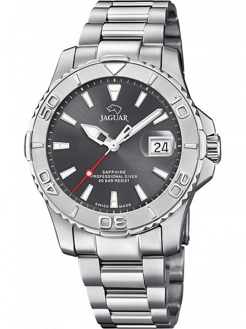 Jaguar Executive Diver J969/3 Herrenuhr - Edelstahlgehäuse, graues Zifferblatt