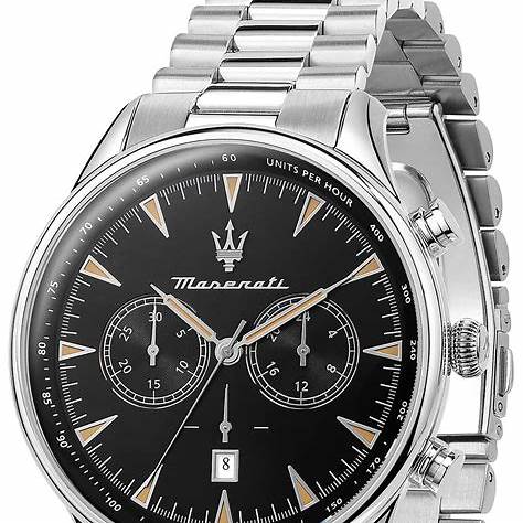 Orologio da uomo Maserati Tradizione Chronograph R8873646004 - Acciaio inossidabile, quadrante nero