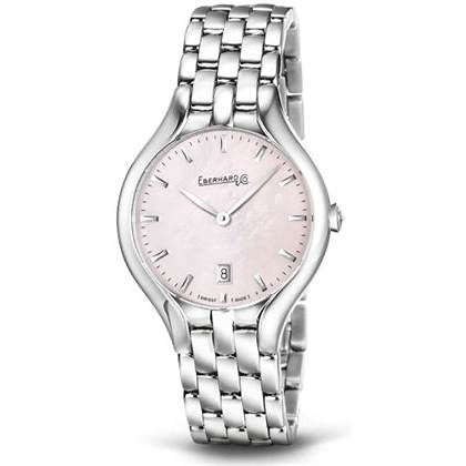 : Eberhard & Co. Rêve 61009.01 CA Women's Quartz Watch - Stainless Steel, Mother-of-Pearl Dial