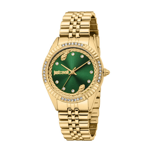 JUST CAVALLIJust Cavalli JC1L361M0065 Vittoria Glam Women's Watch – Gold - Tone Stainless Steel, Green Dial, 32mmEcecile