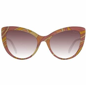 Emilio Pucci EP0191 5674F Occhiali da sole Cat-Eye da donna - Montatura multicolore, lenti marroni sfumate