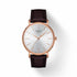 Tissot Everytime Gent Men's Watch - Silver Dial, Rose Gold PVD Case, Brown Leather Strap