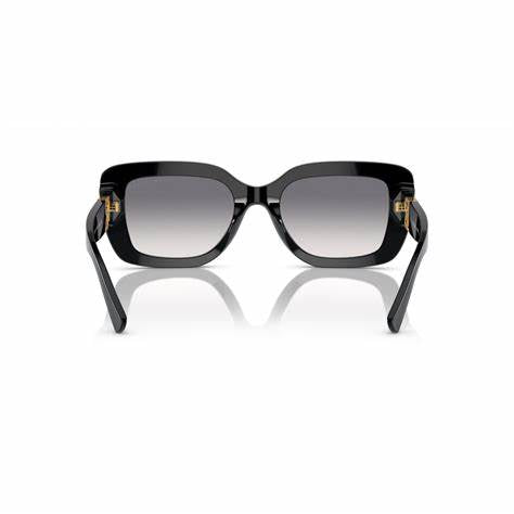 Occhiali da sole Ralph Lauren The Nikki RL 8217U - Montatura nera con lenti viola sfumate