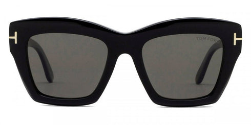 TOM FORDTom Ford Luna FT1191/S Oversized Butterfly Sunglasses – Brown Gradient Polarized Lenses, Glossy Black FrameEYEWEAREcecile