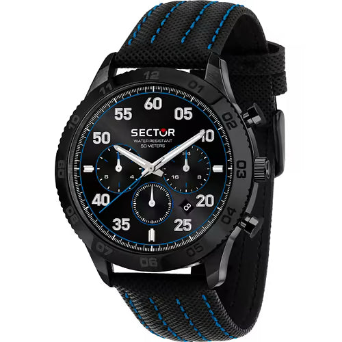 Sector 270 R3251578013 Men's Multifunction Watch – Black Dial, Leather Strap