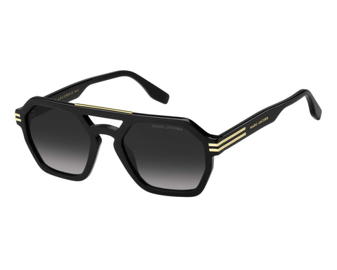 Marc Jacobs MARC 587/S 807/9O Gafas de sol geométricas para hombre - montura negra, cristales degradados grises