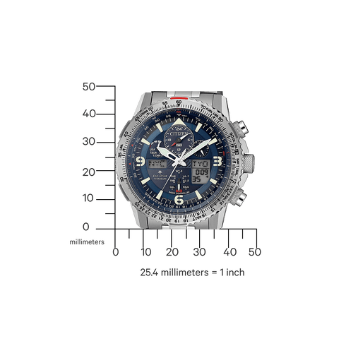 CITIZENCitizen Promaster Skyhawk JY8100‑80L Titanium Eco‑Drive Pilot Watch Blue DialWATCHESEcecile