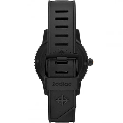 Zodiac Super Sea Wolf Compression ZO9297 Men's Automatic Watch - Black Dial, Black Rubber Strap