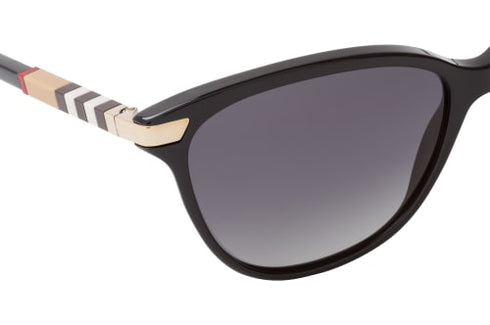 Burberry BE 4216 3001-T3 57 Occhiali da sole da donna - Montatura nera, lenti grigio sfumato