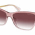 Occhiali da sole Cat-Eye da donna Ralph by Ralph Lauren RA5308U 6125/8H - Montatura rosa lucido trasparente, lenti viola scuro sfumato