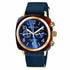 Briston Clubmaster Classic Chronograph 40mm Gold Acetate Midnight Blue Dial Blue NATO Strap 19140.PYA.T.33.NMB