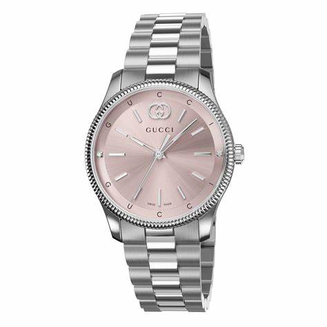 Gucci G-Timeless 29mm YA1265061 Women's Watch – Pink Dial, Stainless Steel Bracelet