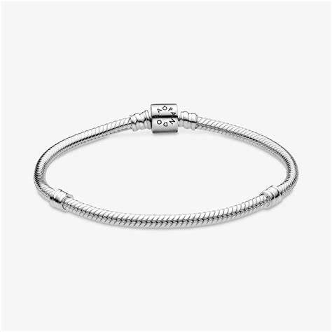 PANDORAPandora Moments Barrel Clasp Snake Chain Bracelet - Sterling Silver, 16 cmBIJOUXEcecile