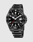 Orologio subacqueo Jaguar Executive J989/1 Uomo - Cassa in acciaio inossidabile PVD nero, quadrante nero, bracciale in acciaio inossidabile nero