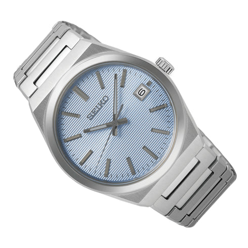 SEIKOSeiko SUR599P1 Men's Watch - Light Blue Dial, Sapphire Crystal, Steel BraceletWATCHESEcecile