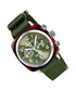 Briston Clubmaster Classic Chronograph 40mm Gold Acetate Olive Green Dial Olive Green NATO Strap 19140.SA.T.26.NOL