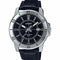 Reloj para hombre Casio MTP-VD01L-1CVUDF - Esfera negra, correa de cuero