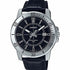 Reloj para hombre Casio MTP-VD01L-1CVUDF - Esfera negra, correa de cuero