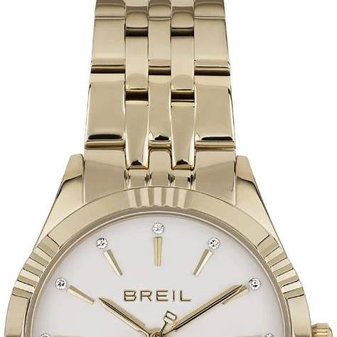 Breil Stand Out TW1994 Women's Quartz Watch - White Dial, Gold IP Stainless Steel Bracelet