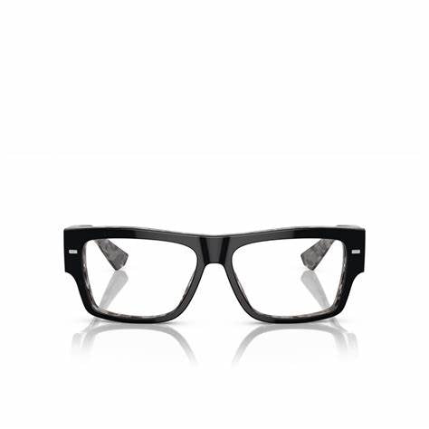 Dolce & Gabbana DG 3379 3403 Occhiali da vista da uomo - Montatura nera su avana grigio