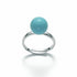 Miluna LID2996 Women's Sterling Silver Ring with Turquoise Sphere