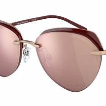 Occhiali da sole Emporio Armani EA2133 3011/7J - Montatura oro rosa lucido, lenti oro rosa specchiate marroni, 57mm