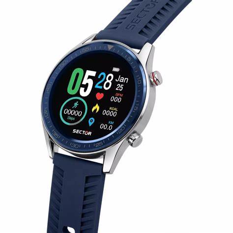 Sector S-02 Smartwatch unisex - Cassa in lega da 46 mm, cinturino in nylon, cardiofrequenzimetro, modalità multisport