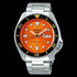 Seiko 5 Sports SRPD59K1 Automatic Men's Watch - Orange Dial, Stainless Steel Bracelet