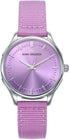 Mark Maddox MC1000-97 Women's Analog Quartz Watch - Purple Dial, Nylon Strap