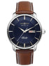 Zeppelin Atlantic Automatic 8466-3 Men's Watch - Blue Dial, Brown Leather Strap