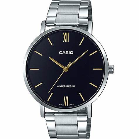 CASIO & VINTAGECasio MTP - VT01D - 1BUDF Men's Stainless Steel Watch – Black DialWATCHESEcecile
