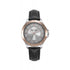 Mark Maddox MC1001-17 Women's Analog Quartz Watch - Two-Tone Stainless Steel Case, Black Leather Strap