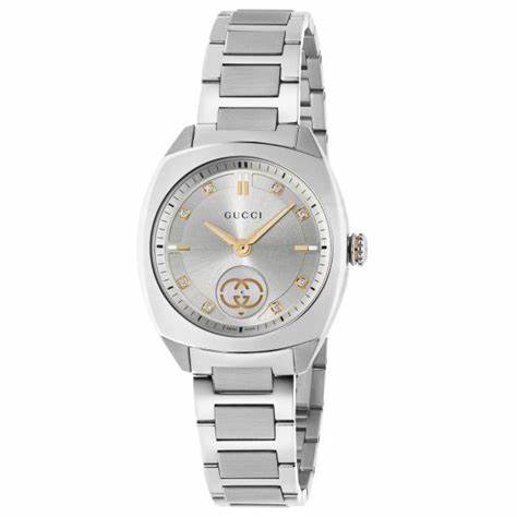 Gucci Interlocking YA142510 Unisex Watch – Silver Dial, Stainless Steel Bracelet