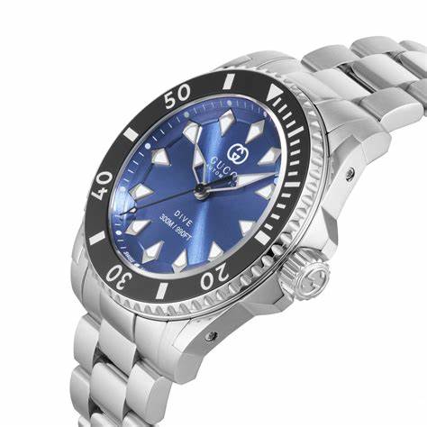 Gucci Dive YA136362 Men's Watch – Blue Dial, Stainless Steel Bracelet