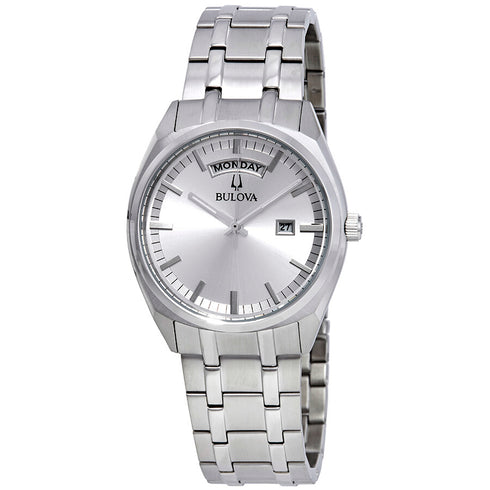 Bulova Surveyor 96C127 Men's Watch - Silver Dial, Stainless Steel Bracelet