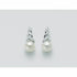 Miluna PER1729 Women's Earrings - 18K White Gold, White Pearls and Diamonds