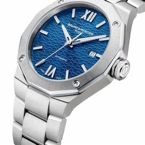 Baume & Mercier Riviera 10620 Orologio automatico da uomo - Quadrante blu, bracciale in acciaio inossidabile
