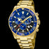 Jaguar Men's Swiss Quartz Chronograph Watch - Model J864/5, Gold-Tone Stainless Steel, Blue Dial