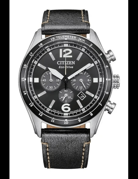 CITIZENCitizen CA4654 - 04E Chrono Aviator Black Dial Leather StrapWATCHESEcecile