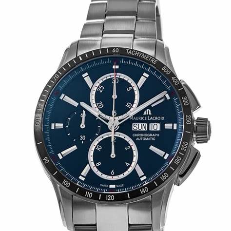 Maurice Lacroix Pontos S Chronograph PT6038-SSL22-430-1 – Blue Dial, Stainless Steel Bracelet