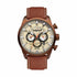Timberland Henniker III Orologio Dual Time Uomo TDWGF2100604 - Cassa in acciaio inossidabile IP marrone, quadrante beige, cinturino in pelle marrone