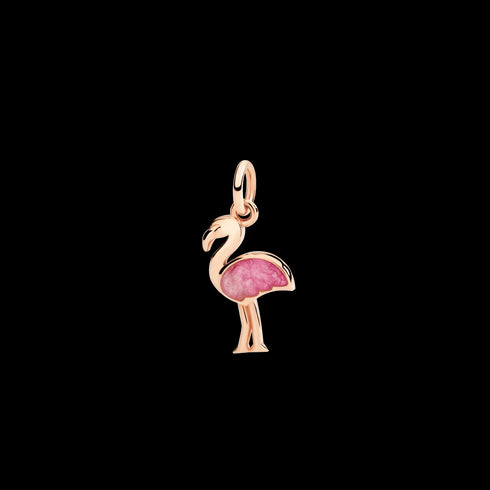 DoDo Flamingo Charm DMC5012-PHENI-ERS9R – 9K Rose Gold & Enamel