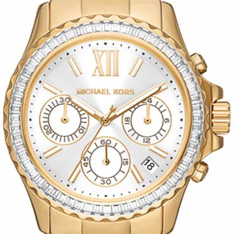 Michael Kors MK7212 Women's Everest Gold-Tone Chronograph Watch with Crystal Accents