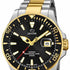 Jaguar Men's Swiss Quartz Diver Watch - Model J863/D, Two-Tone Stainless Steel, Black Dial