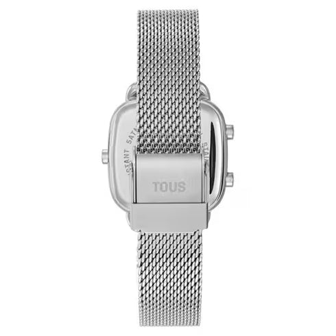 TOUS D-Logo Mini Digital Watch 3000139600 - Stainless Steel Bracelet, Chronograph, Alarm