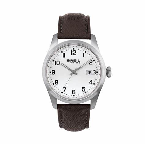 Breil Classic Elegance EW0663 Men's Watch - White Dial, Brown Leather Strap