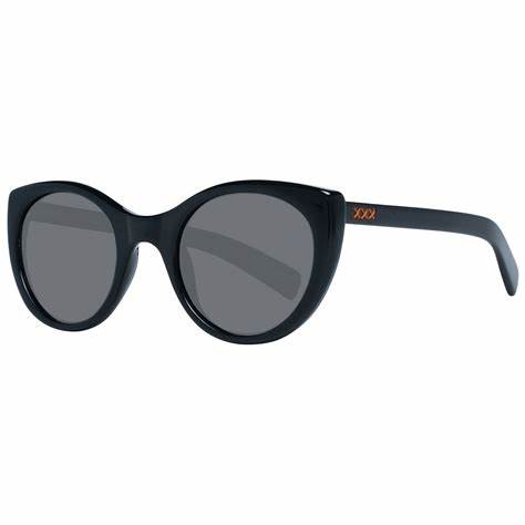 Ermenegildo Zegna Couture ZC0009 01A50 Occhiali da sole unisex - Montatura in acetato nero, lenti polarizzate grigie, 50mm