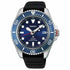 Seiko Prospex SNE593P1 Solar Diver's Watch - 42.8mm Stainless Steel, Blue Dial, Black Silicone Strap